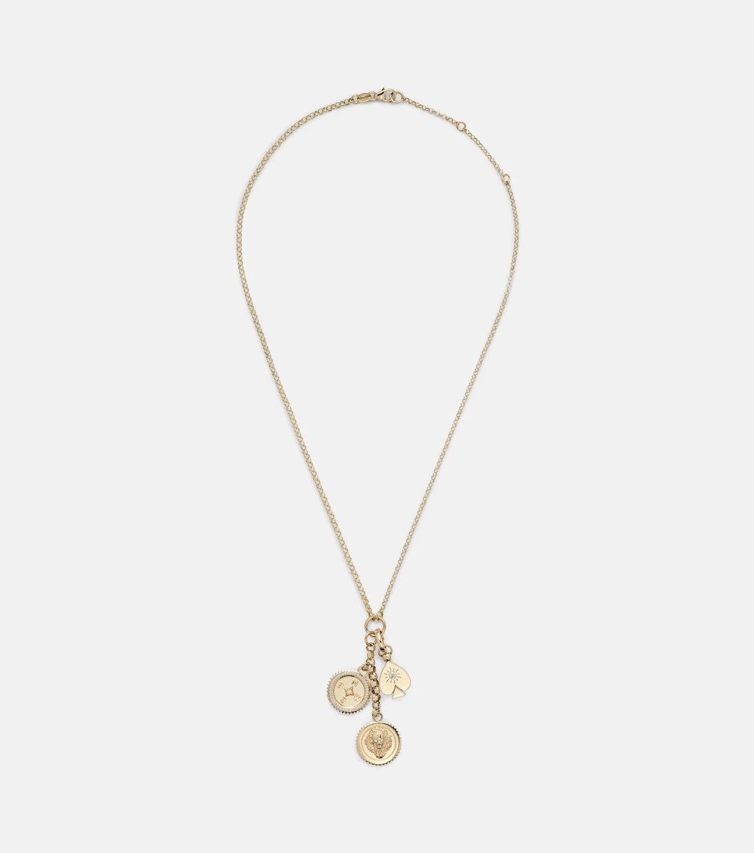 FoundRae - 18kt gold pendant necklace with diamonds