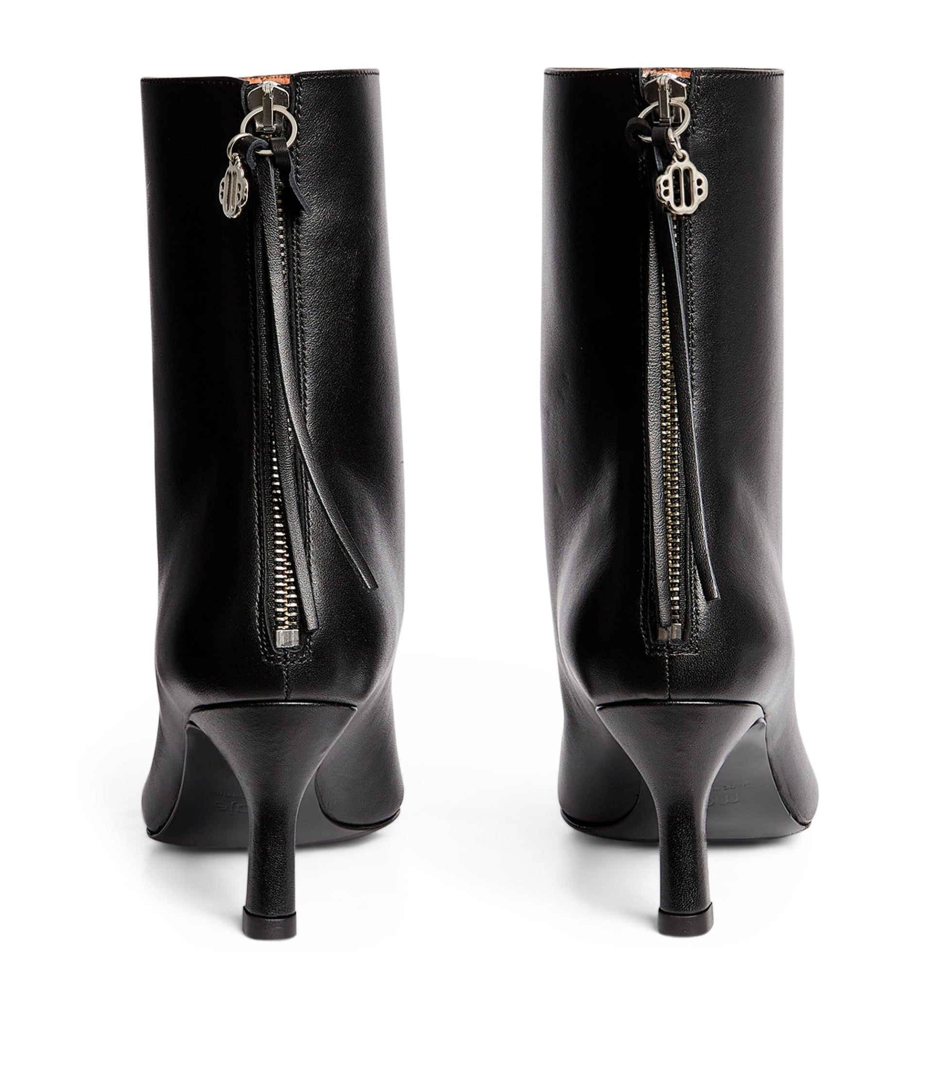 Black Leather Ankle Boots 75