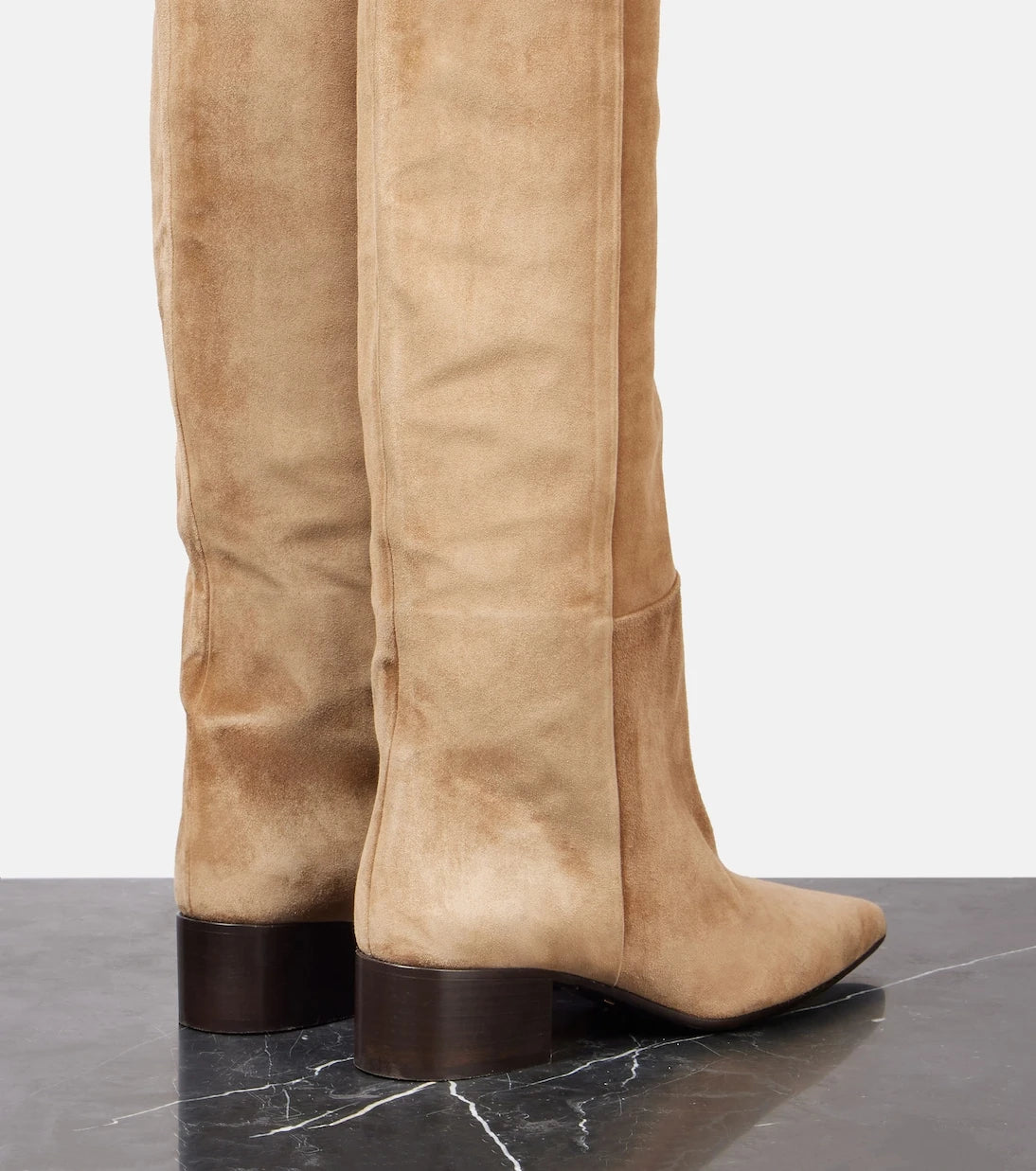 Khaite - Andee 40 suede over-the-knee boots