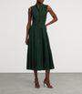 Green Linen Sleeveless Midi Dress