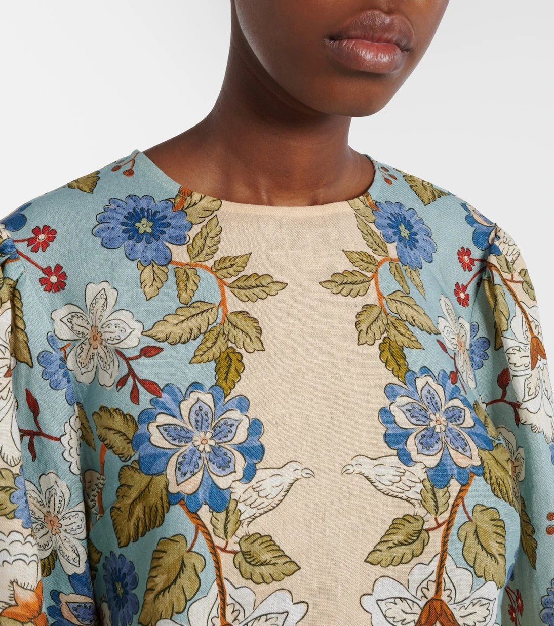 Farm Rio - Floral linen blouse