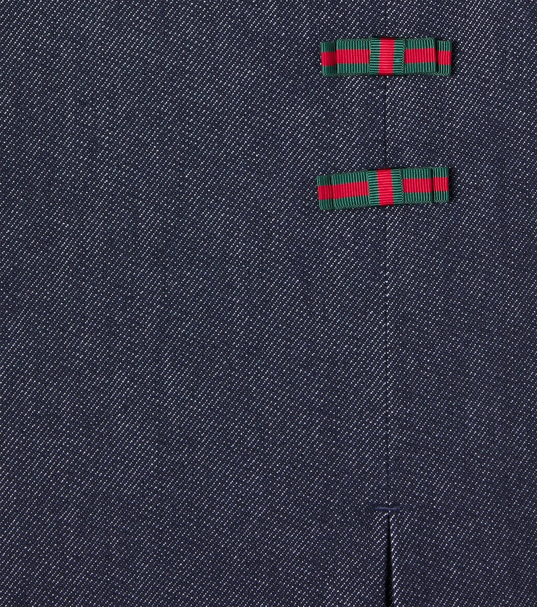 Gucci Kids - Web Stripe pleated denim dress
