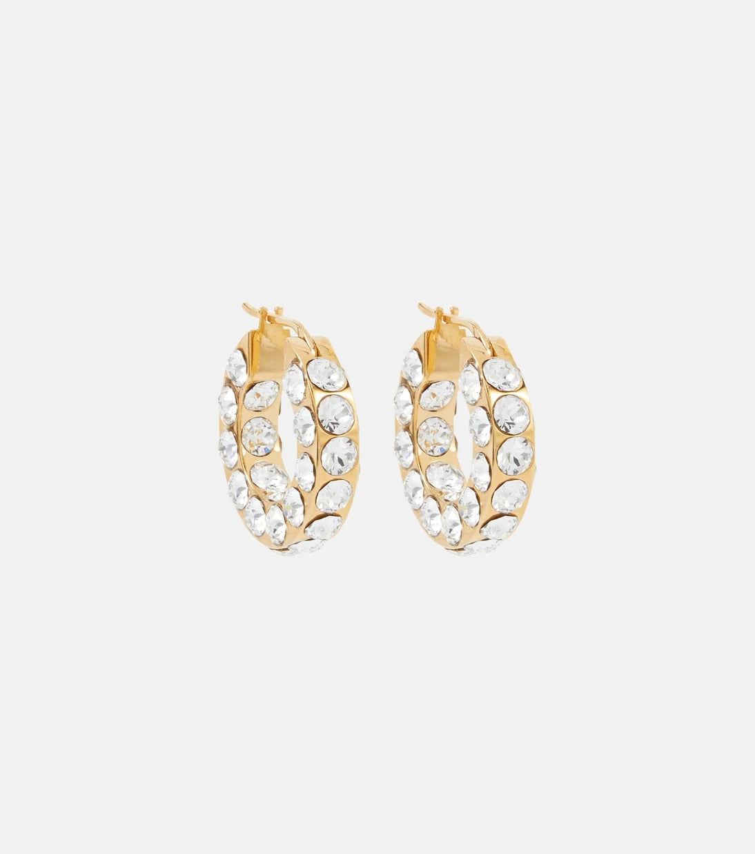 Amina Muaddi - Jah crystal-embellished hoop earrings