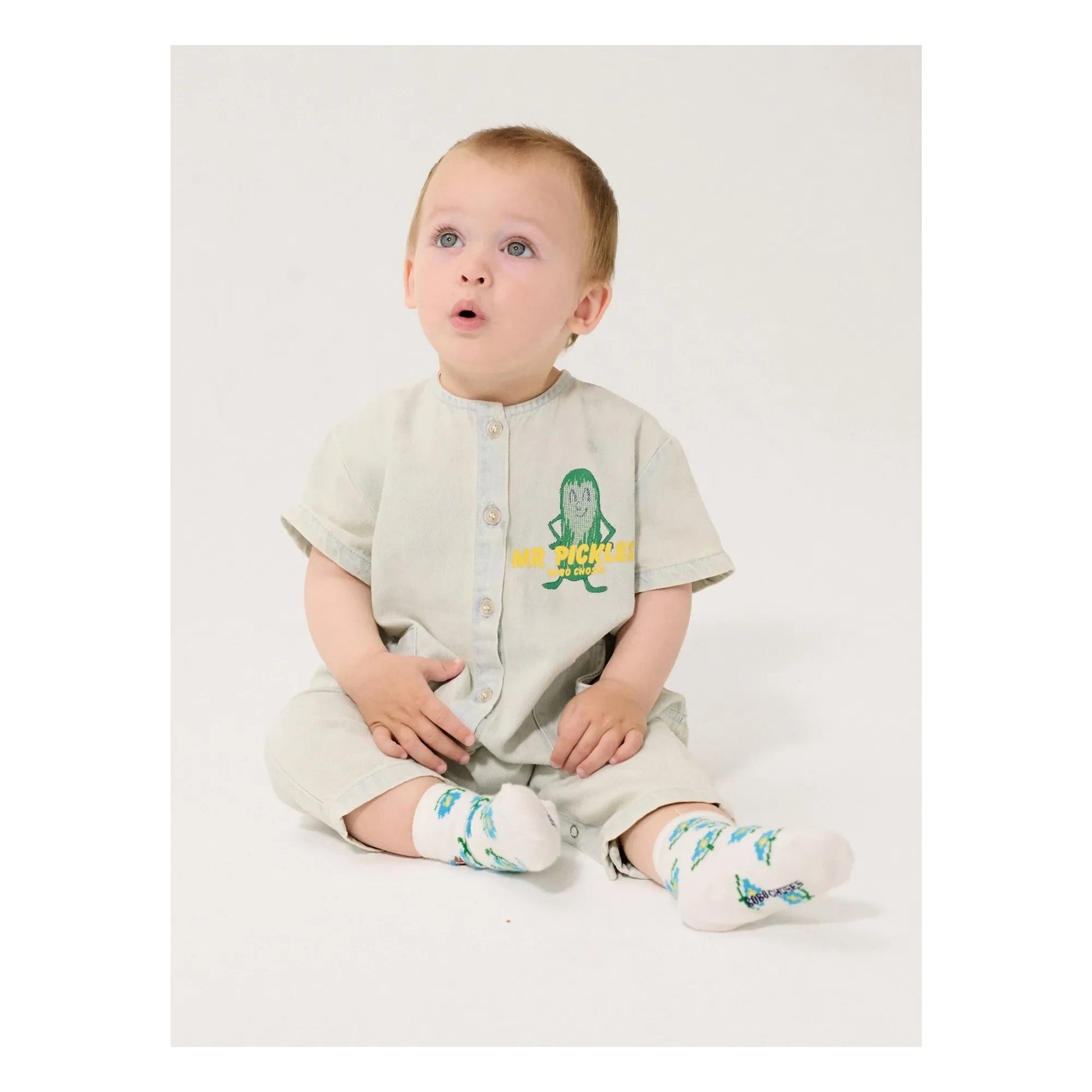 Bobo Choses - Organic Cotton Washed Denim Jumpsuit | Light Blue