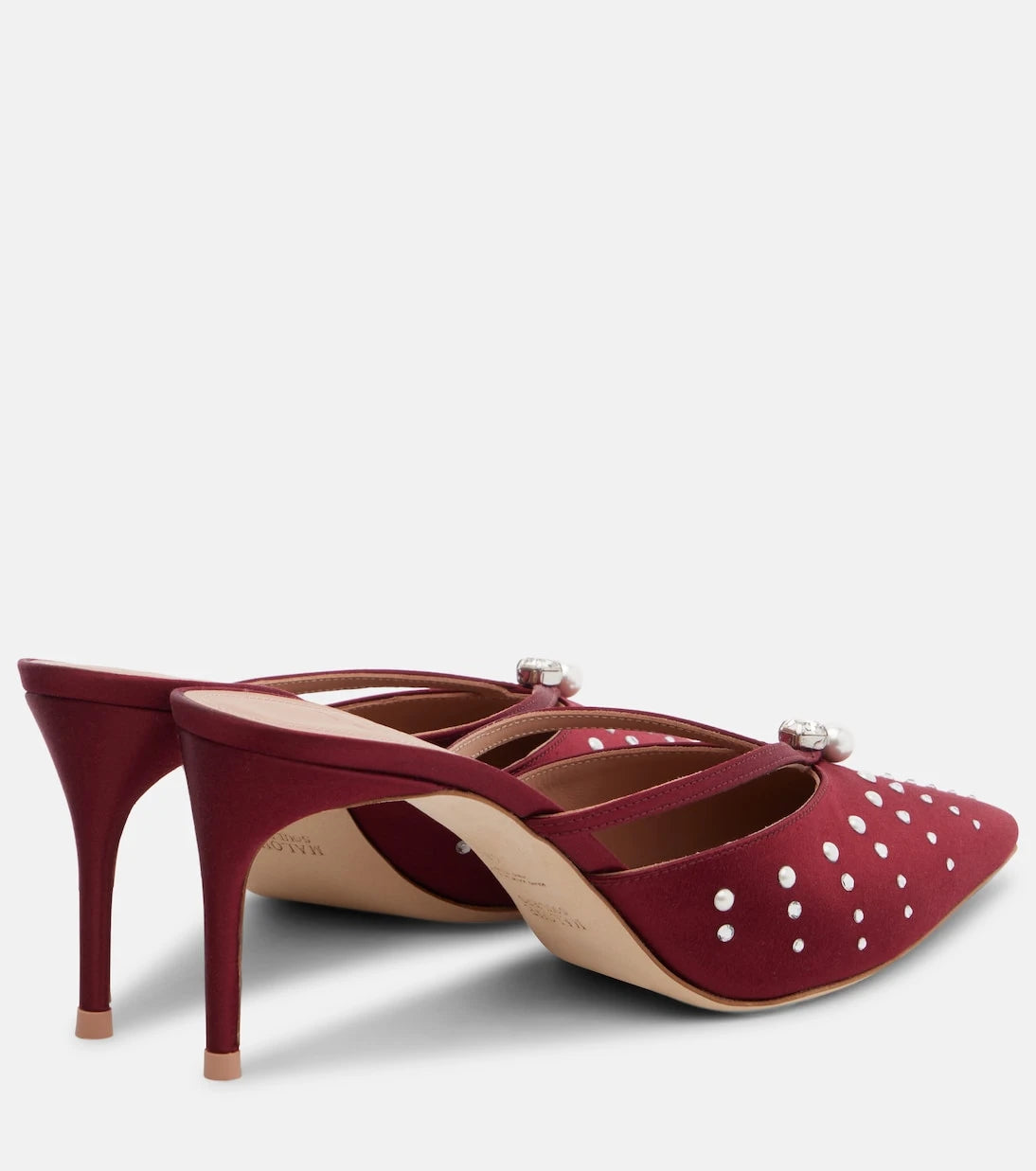 Malone Souliers - Marisa 70 embellished satin mules