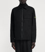 Stone Island Black Panama Cotton Overshirt