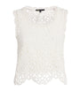 White Cotton Crochet Tank Top