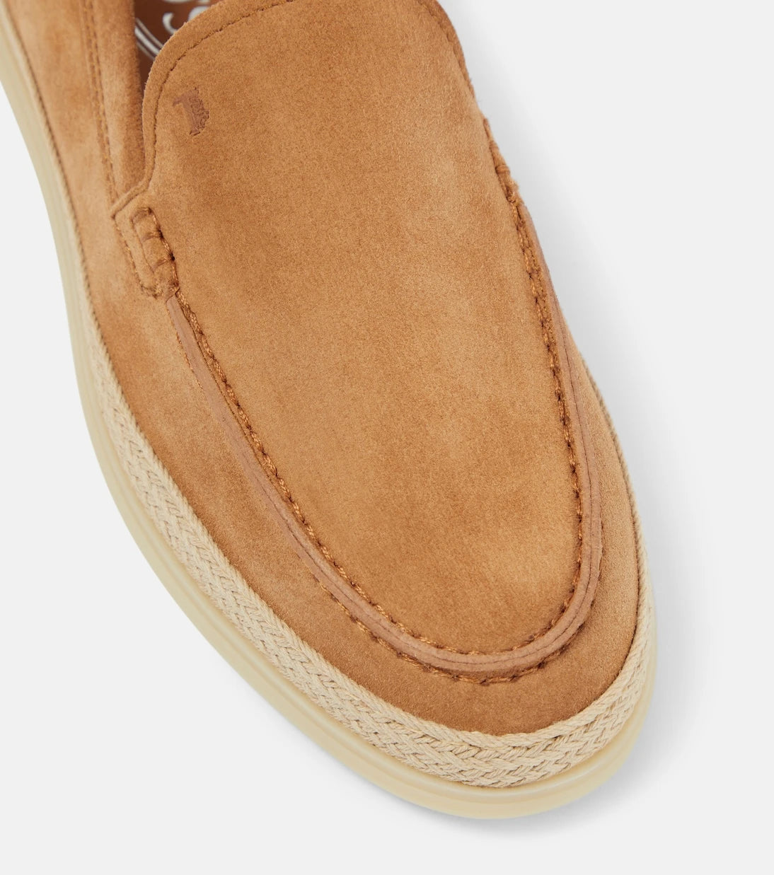 Tod's - أحذية موكاسين من الشمواه بحواف من الجوت