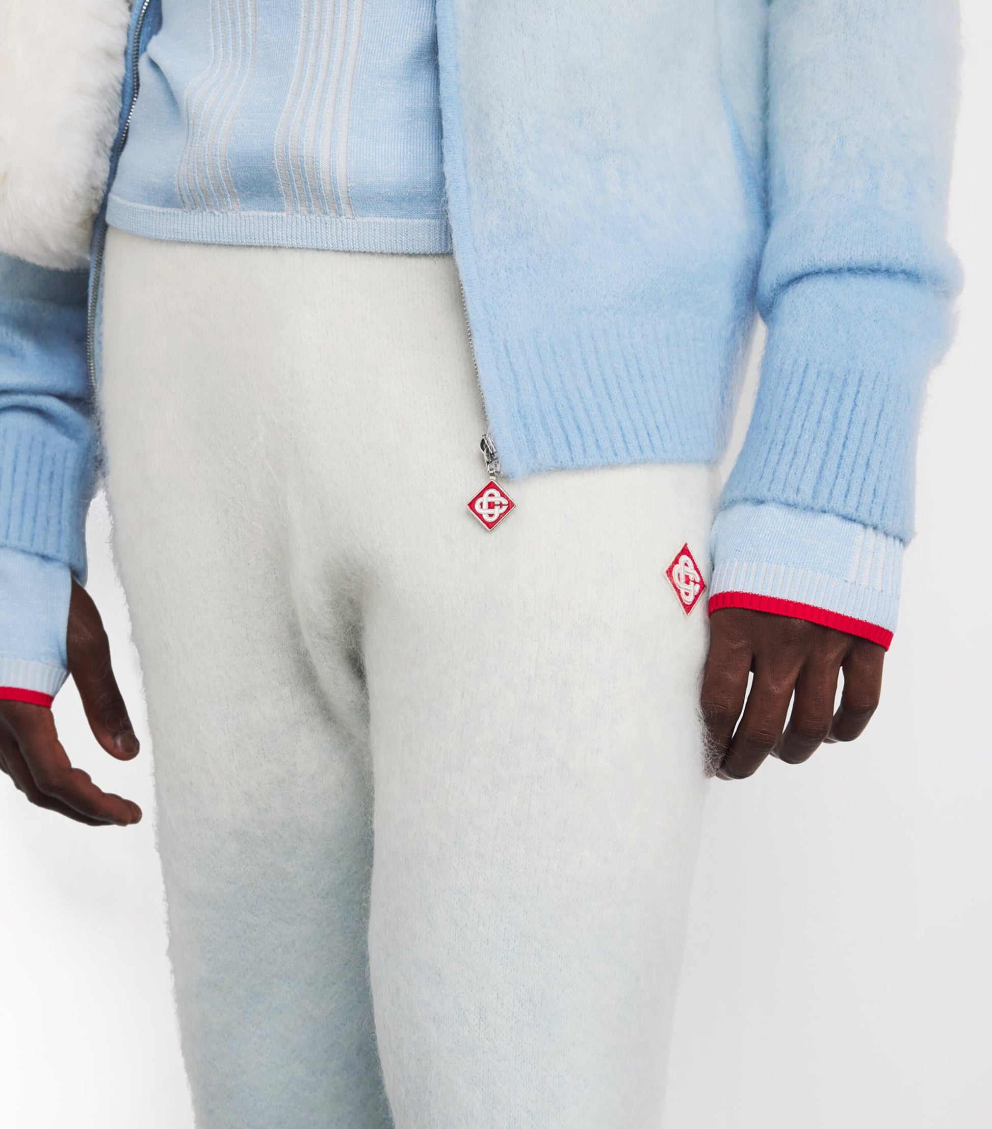 Wool-Blend Gradient Trousers