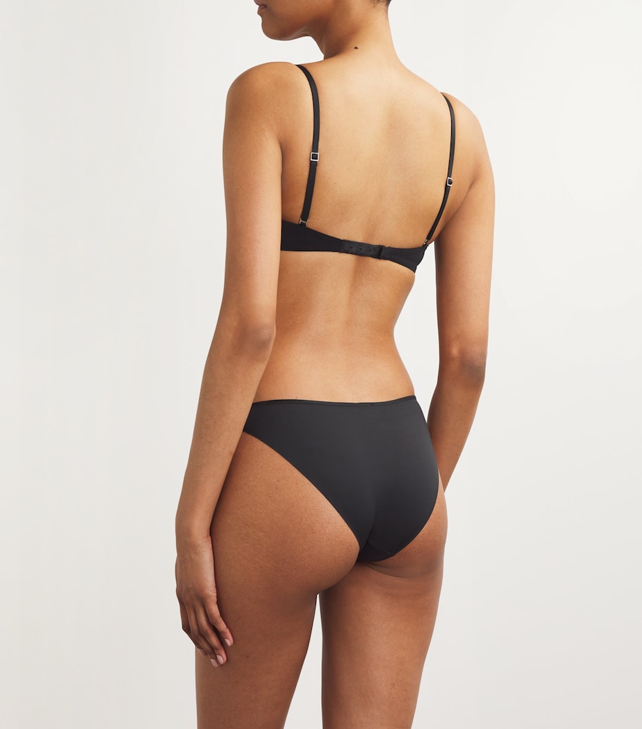 Black Minimalist Demi-Cup Bra