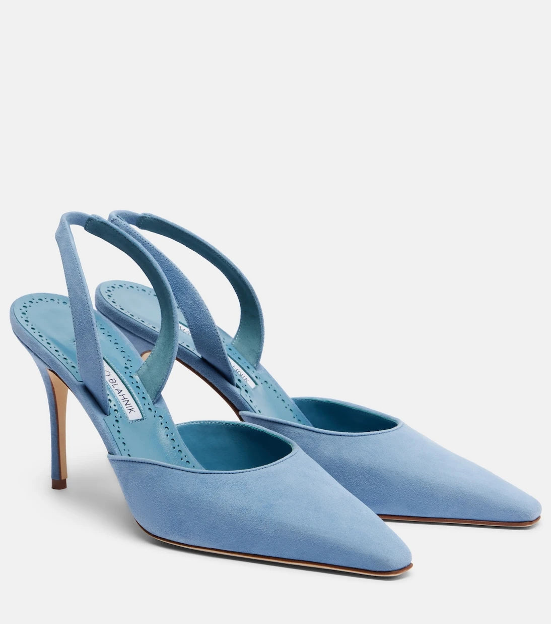 Manolo Blahnik - Borelapla suede slingback pumps