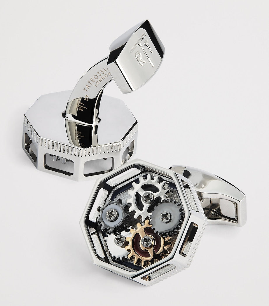 Palladium Octo Gear Cufflinks