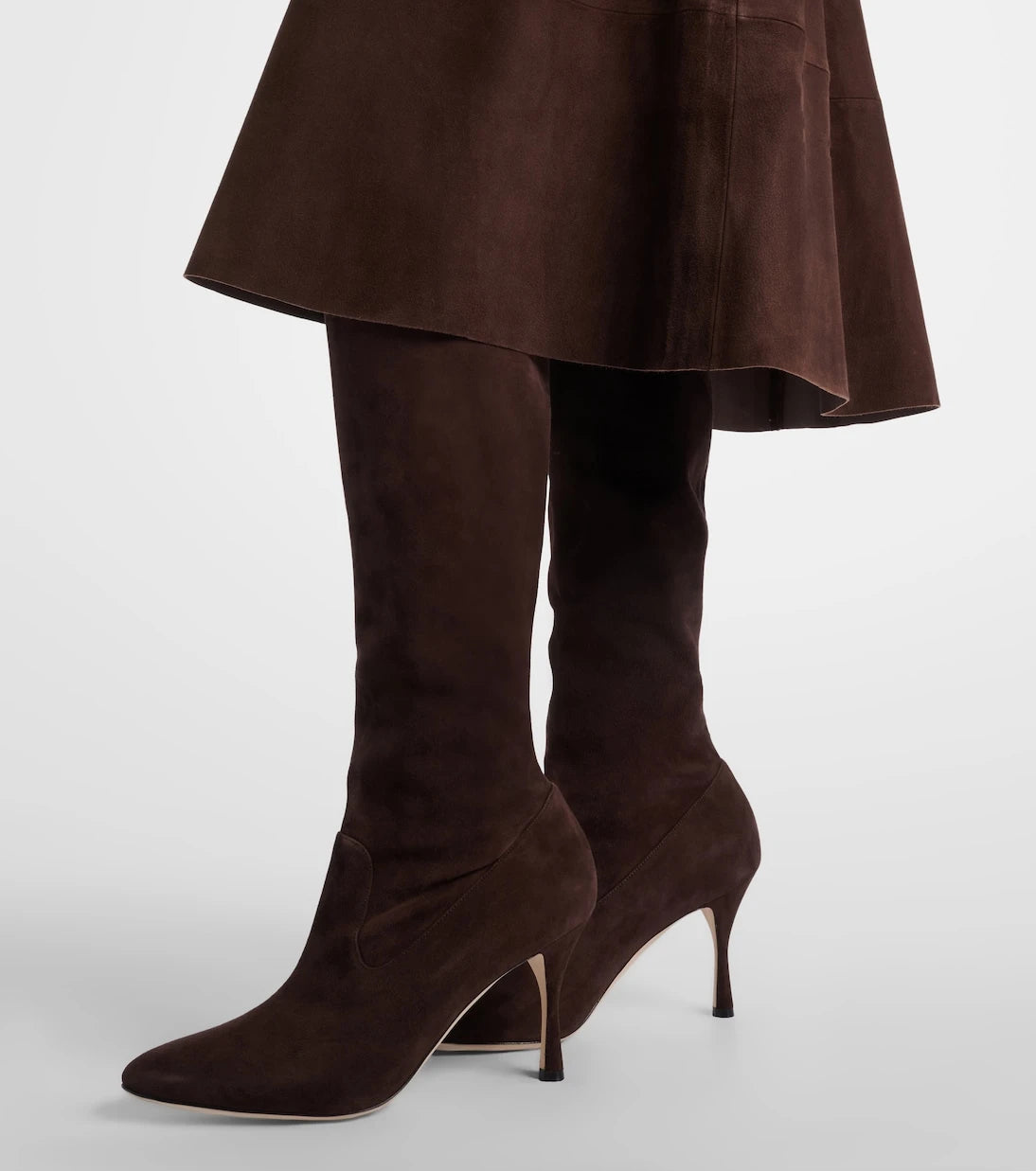Manolo Blahnik - Myconia suede knee-high boots