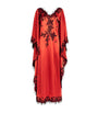TORLOWEI Orange Silk Lace Tokoni Kaftan Nightdress
