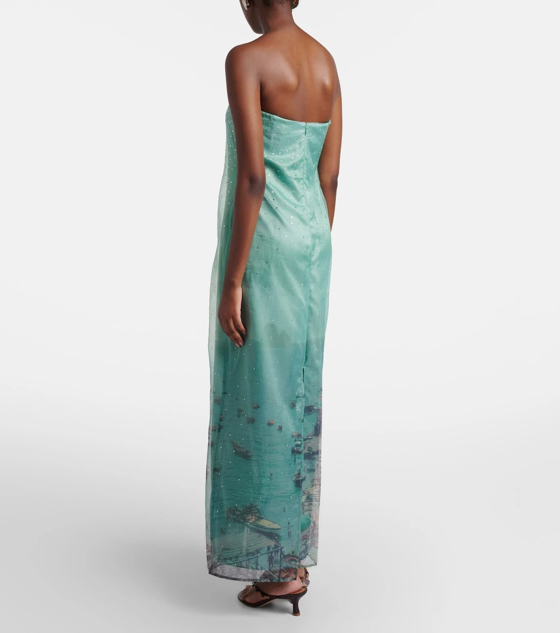 Staud - Amara embellished organza maxi dress