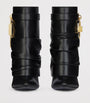 Givenchy Black Leather Scrunched Shark Lock Heeled Ankle Boots 100