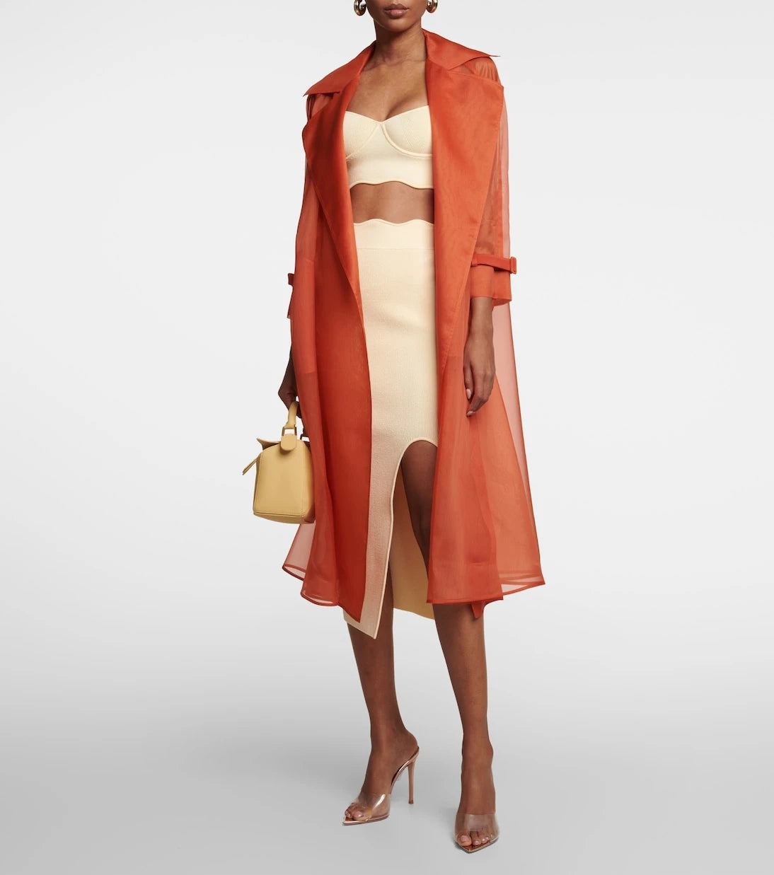 Galvan - Delia scalloped midi skirt