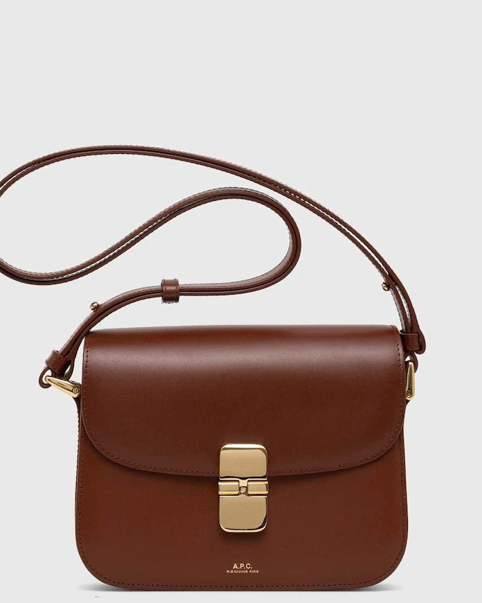 Кожена чанта A.P.C. Sac Grace Small PXBMW-F61413 BLACK