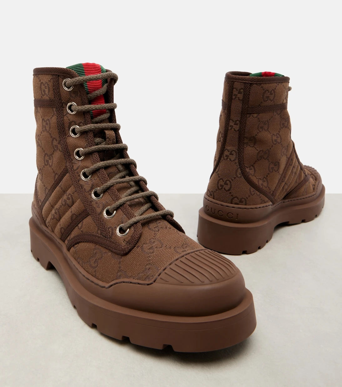 Gucci - GG Canvas combat boots