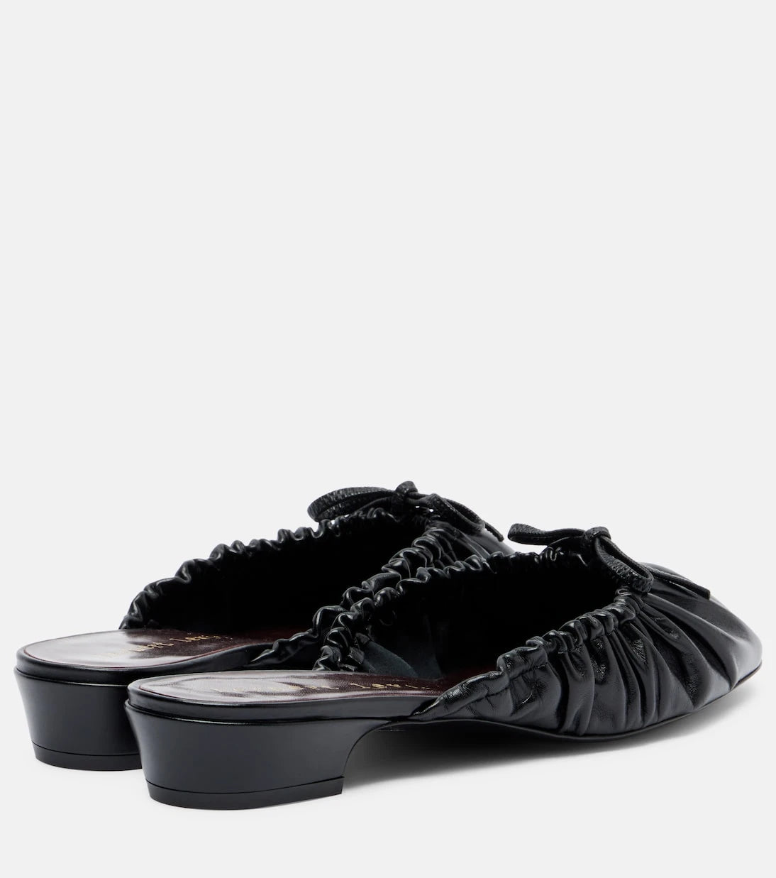 Herbert Levine - Gather Around ruched leather mules