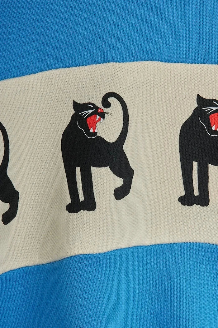 Mini Rodini Panther Çocuk Pamuklu Sweatshirt