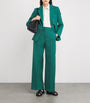 Green Virgin Wool Tailored Trousers