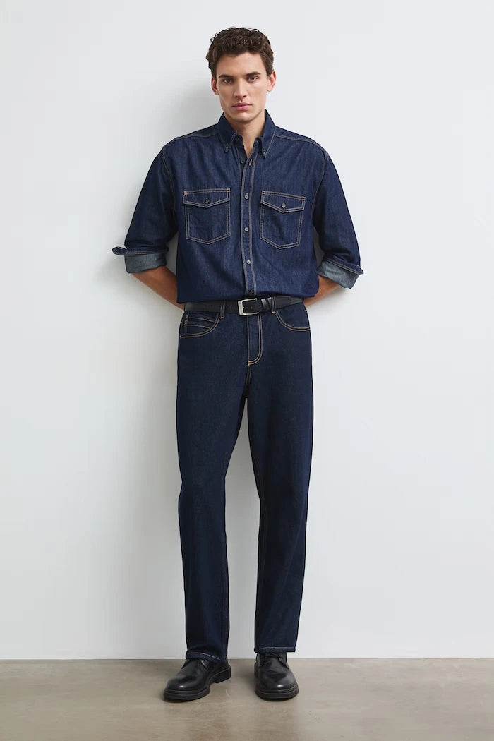 Erkek denim gömlek