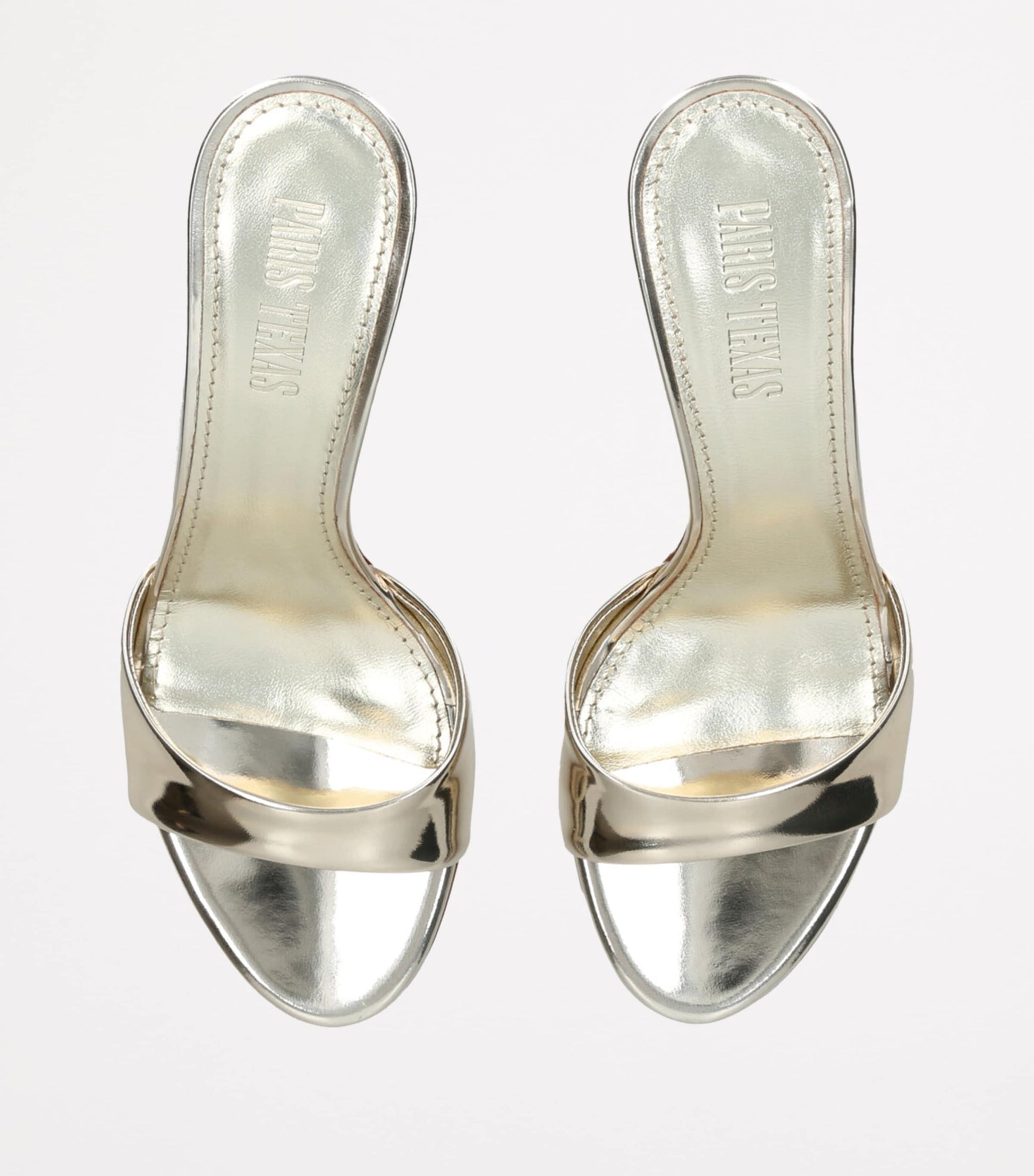 Gold Metallic Leather Lidia Mules 70