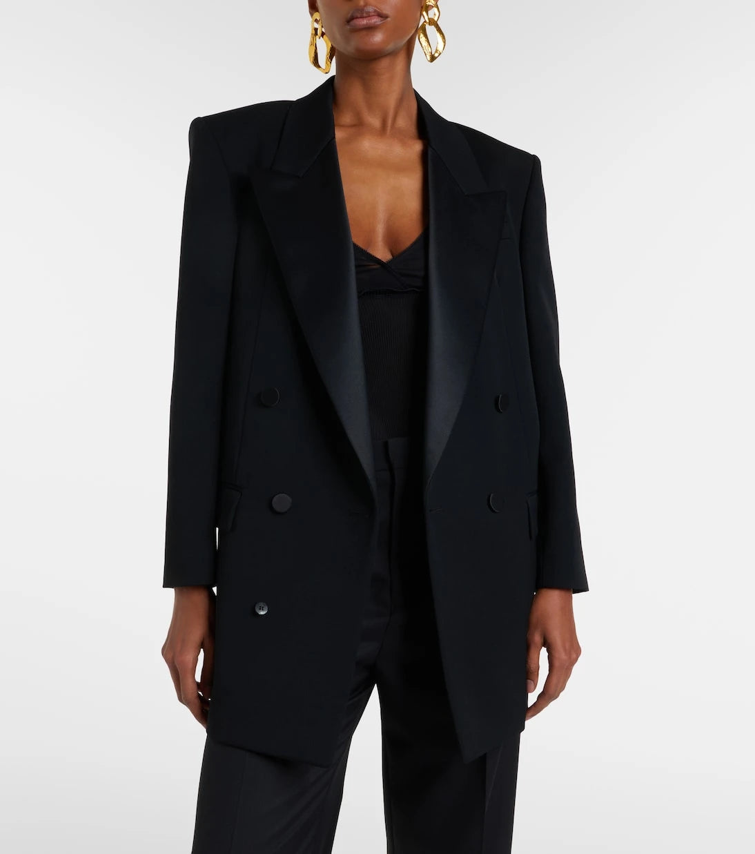 Saint Laurent - Double-breasted oversized wool blazer