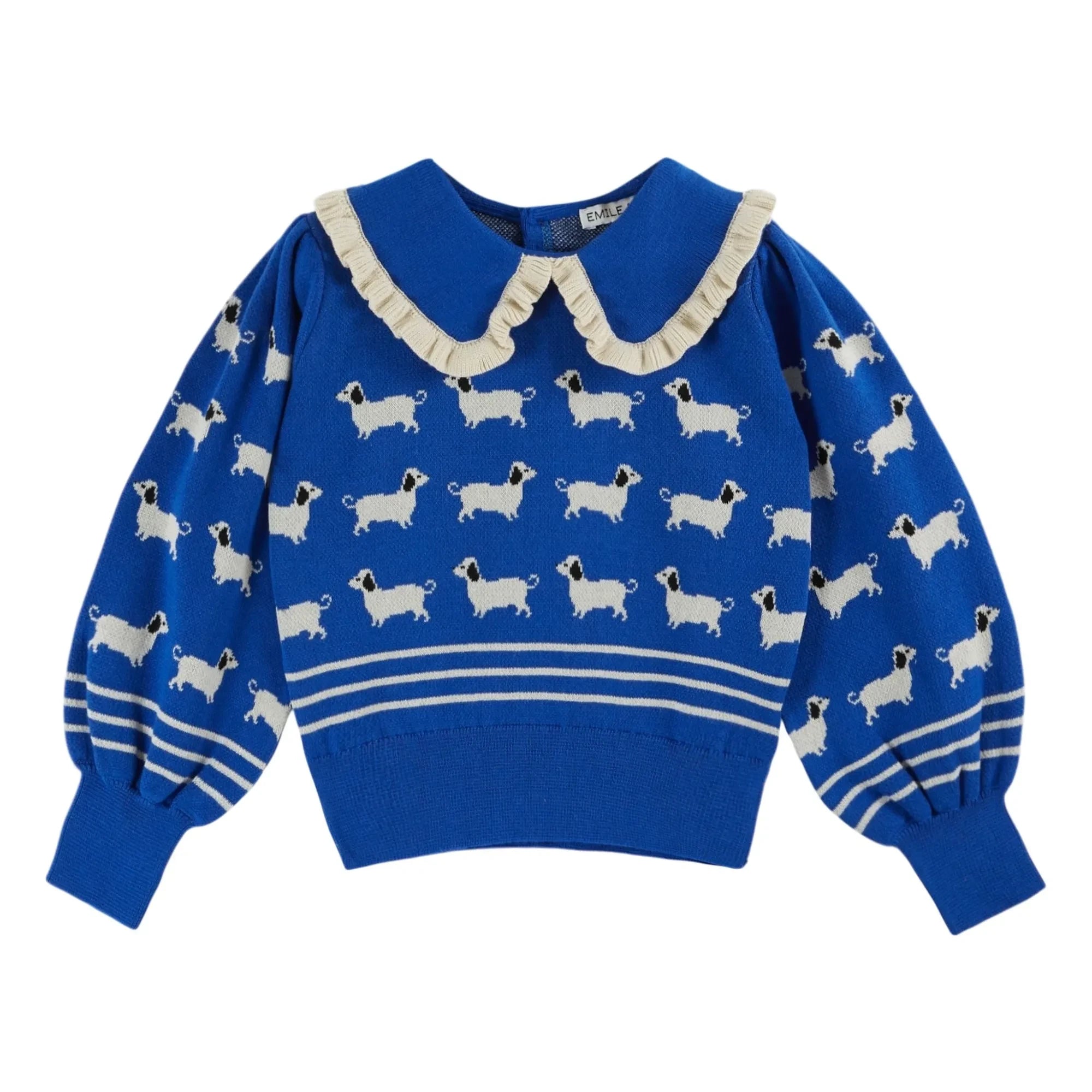 Emile et Ida - Dogs Sweater | Royal blue