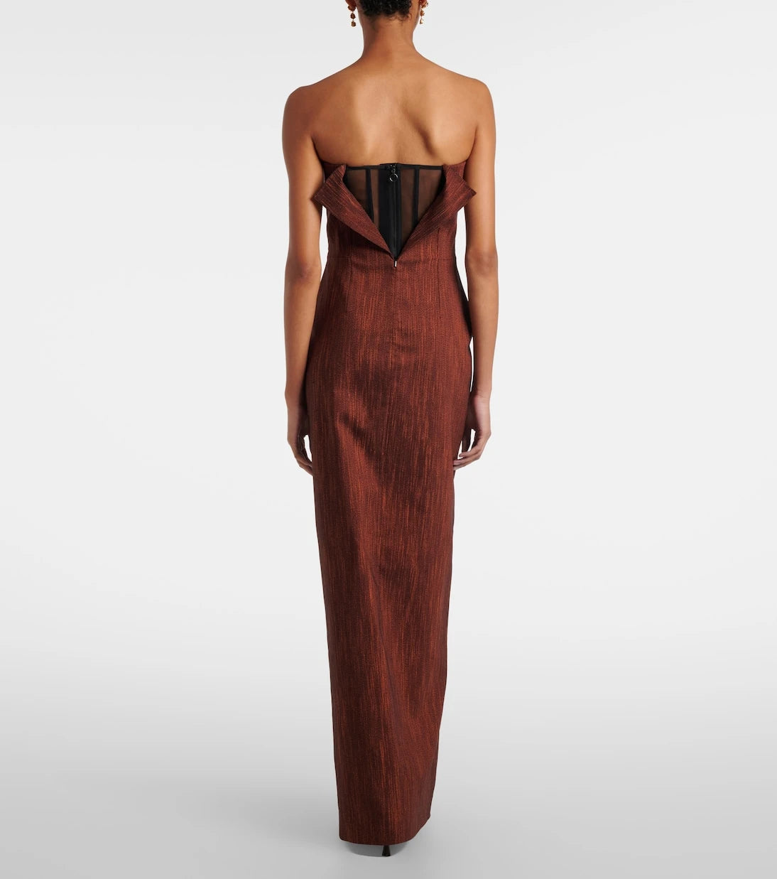 Roksanda - Shani wool and cotton bustier gown