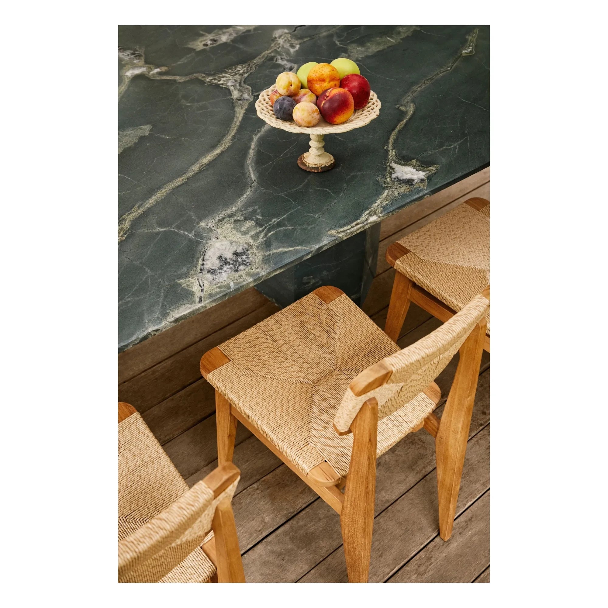 Gubi - C-Chair outdoor with rope seat, Marcel Gascoin