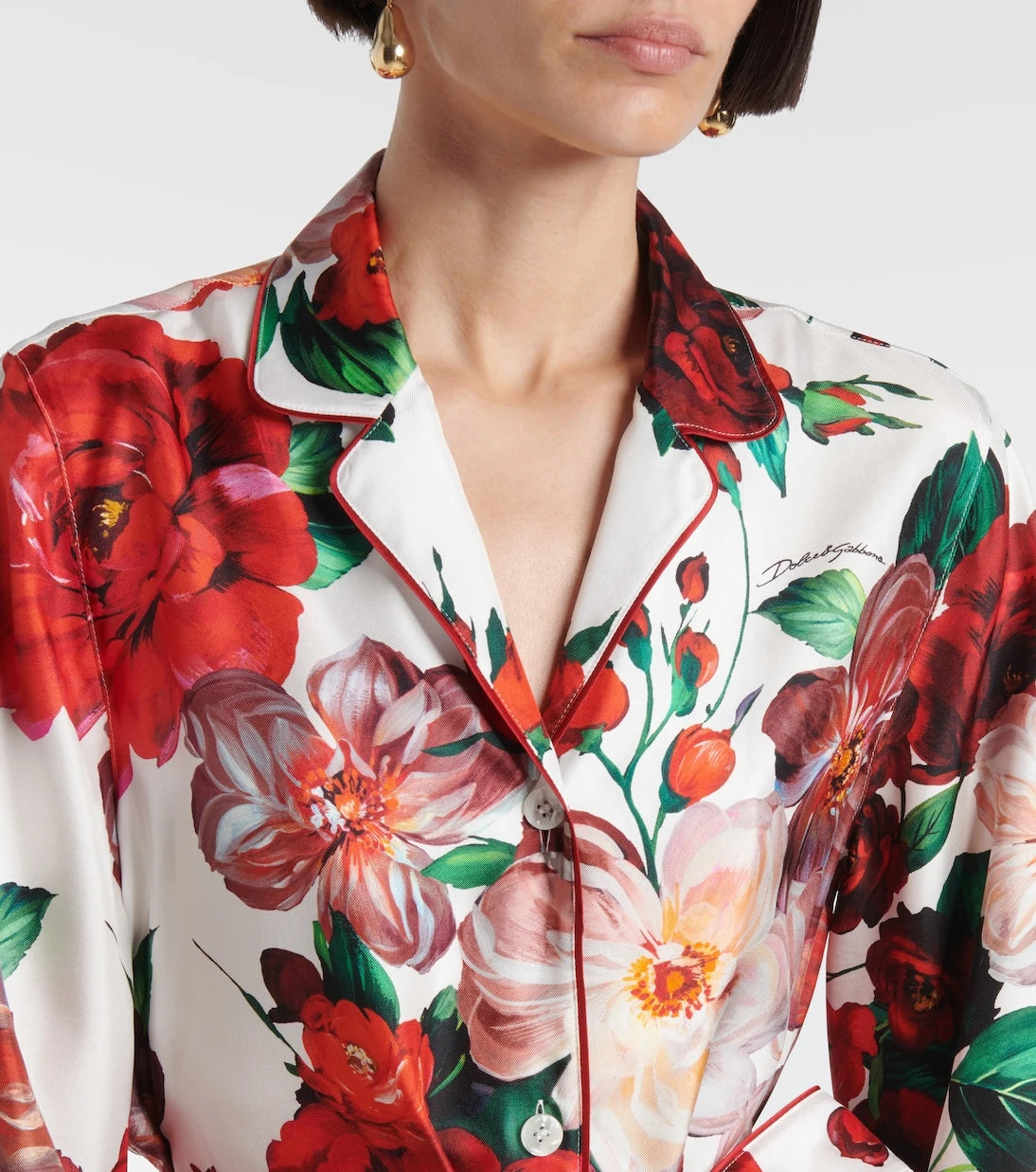 Dolce&Gabbana - Floral silk satin shirt