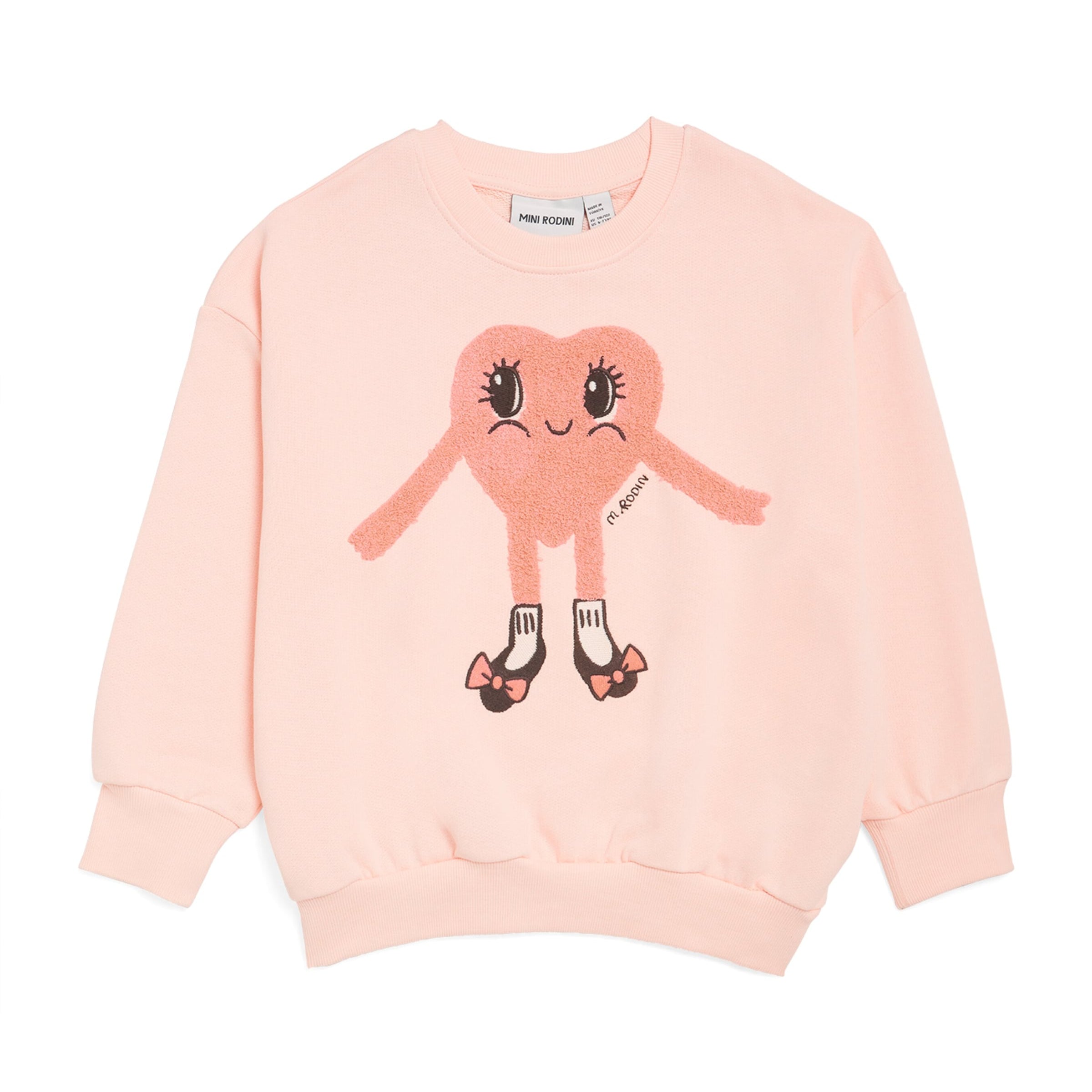 Mini Rodini Organic Cotton Heart in Shoes Chenille Sweatshirt (3-11 Years)
