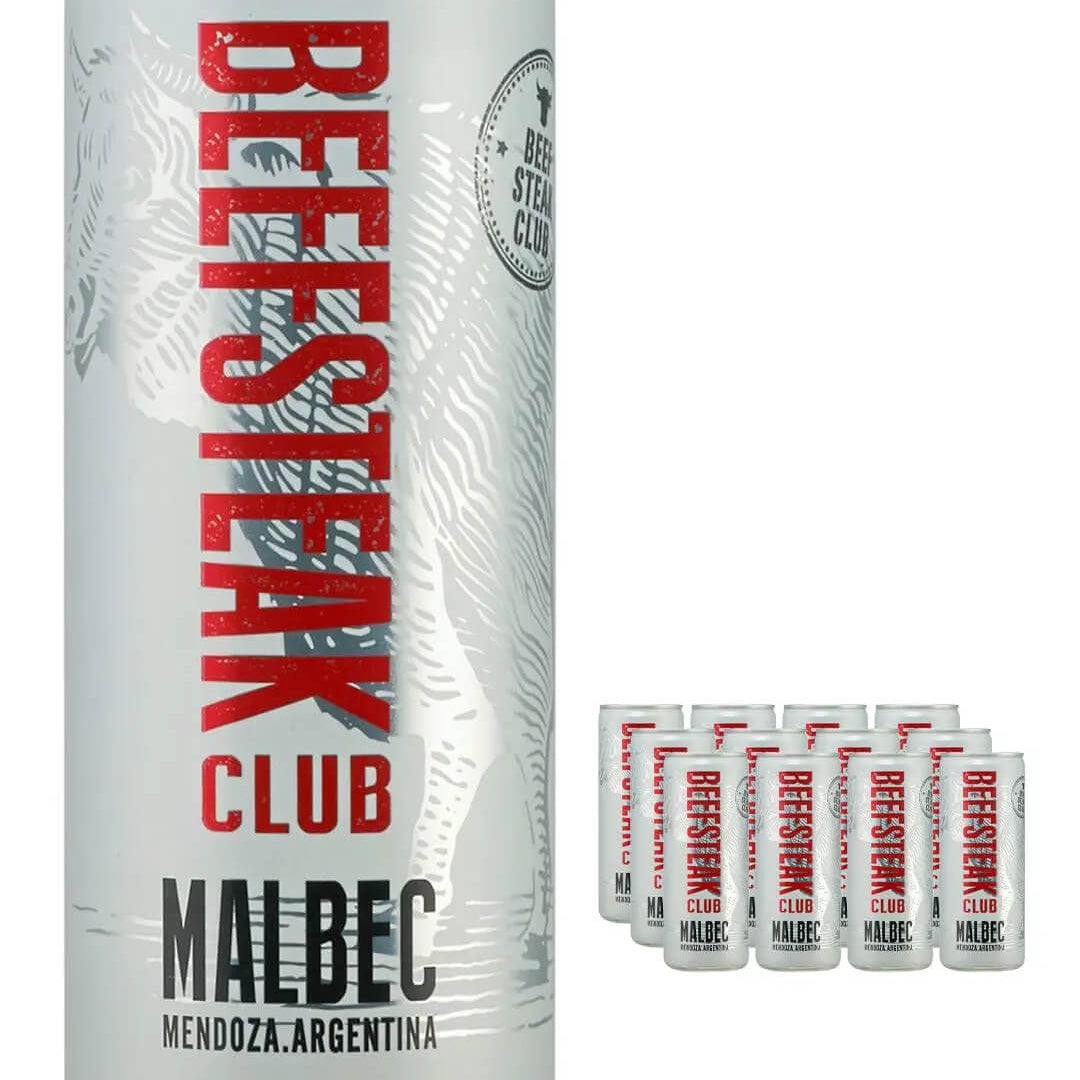 Beefsteak Club Malbec Can Multipack, 12 x 250 ml
