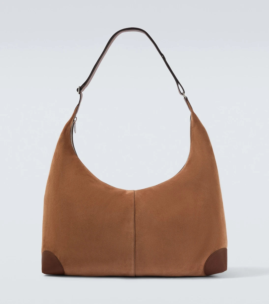 Brunello Cucinelli - Leather-trimmed suede shoulder bag