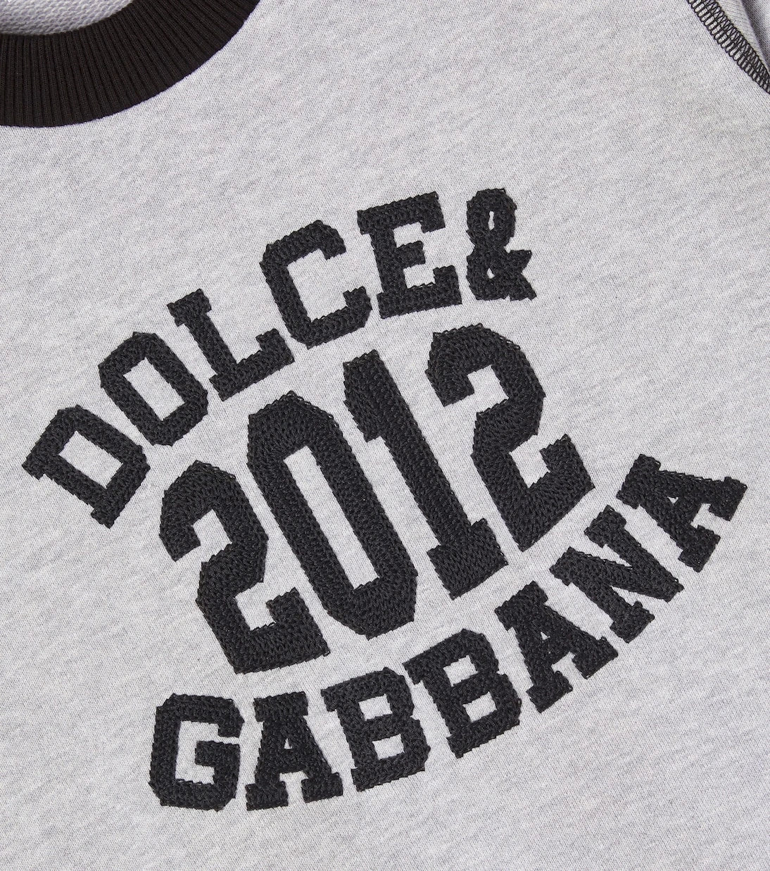 Dolce&Gabbana Kids - سويت شيرت من القطن والصوف بشعار الماركة