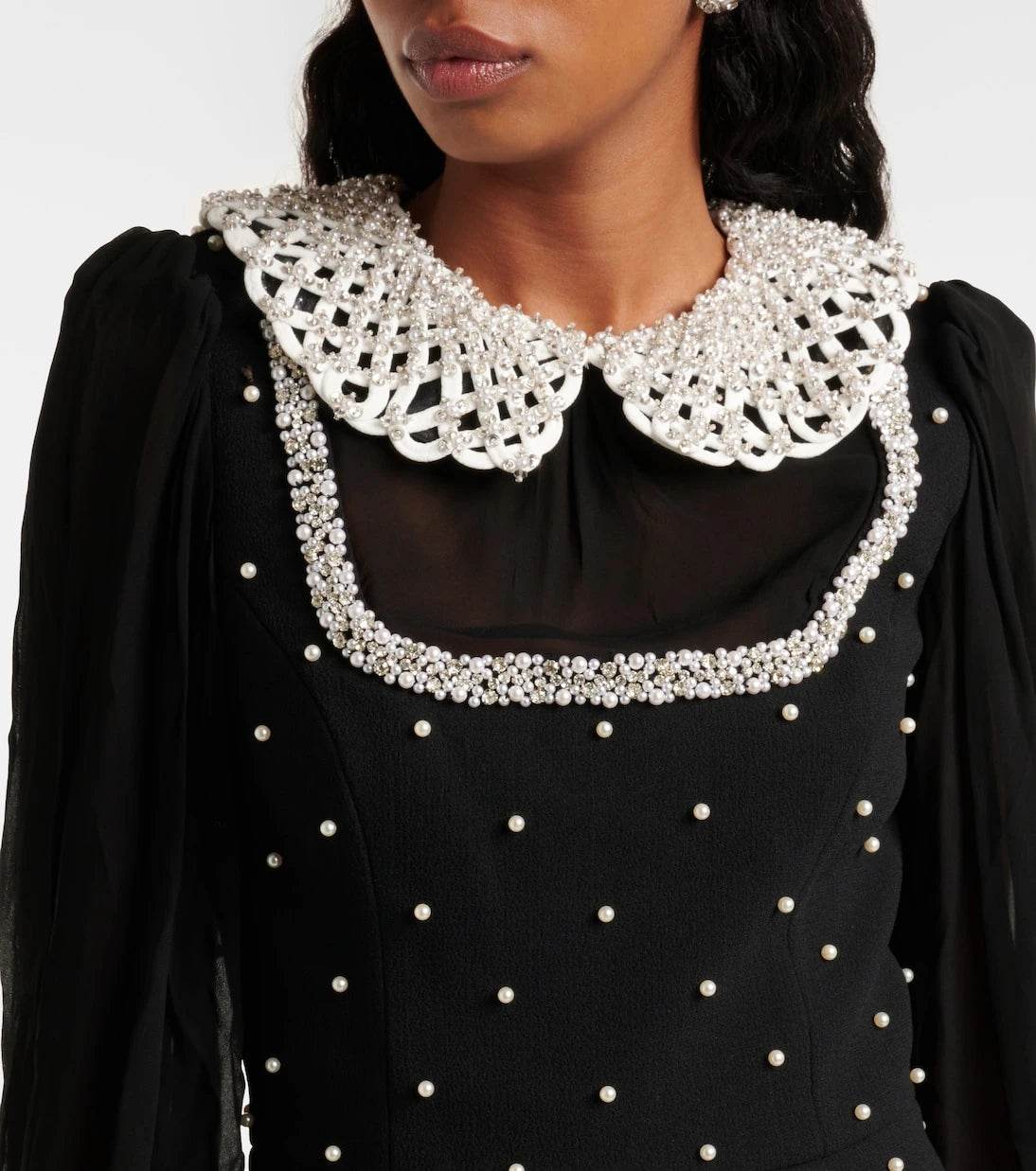 Rebecca Vallance - Alivia embellished crêpe minidress