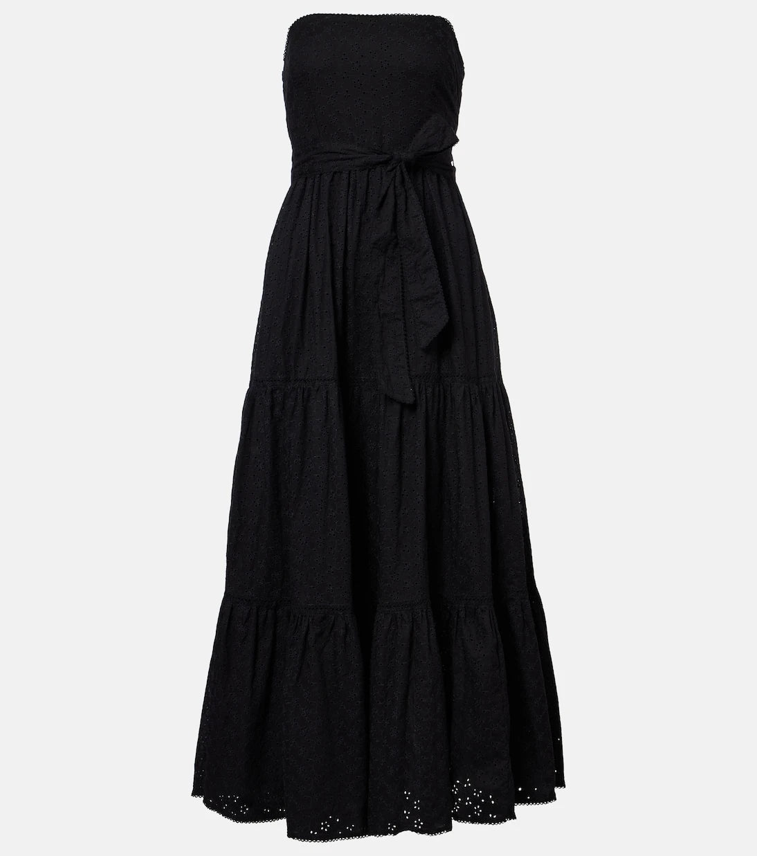 Poupette St Barth - Thelma strapless cotton maxi dress