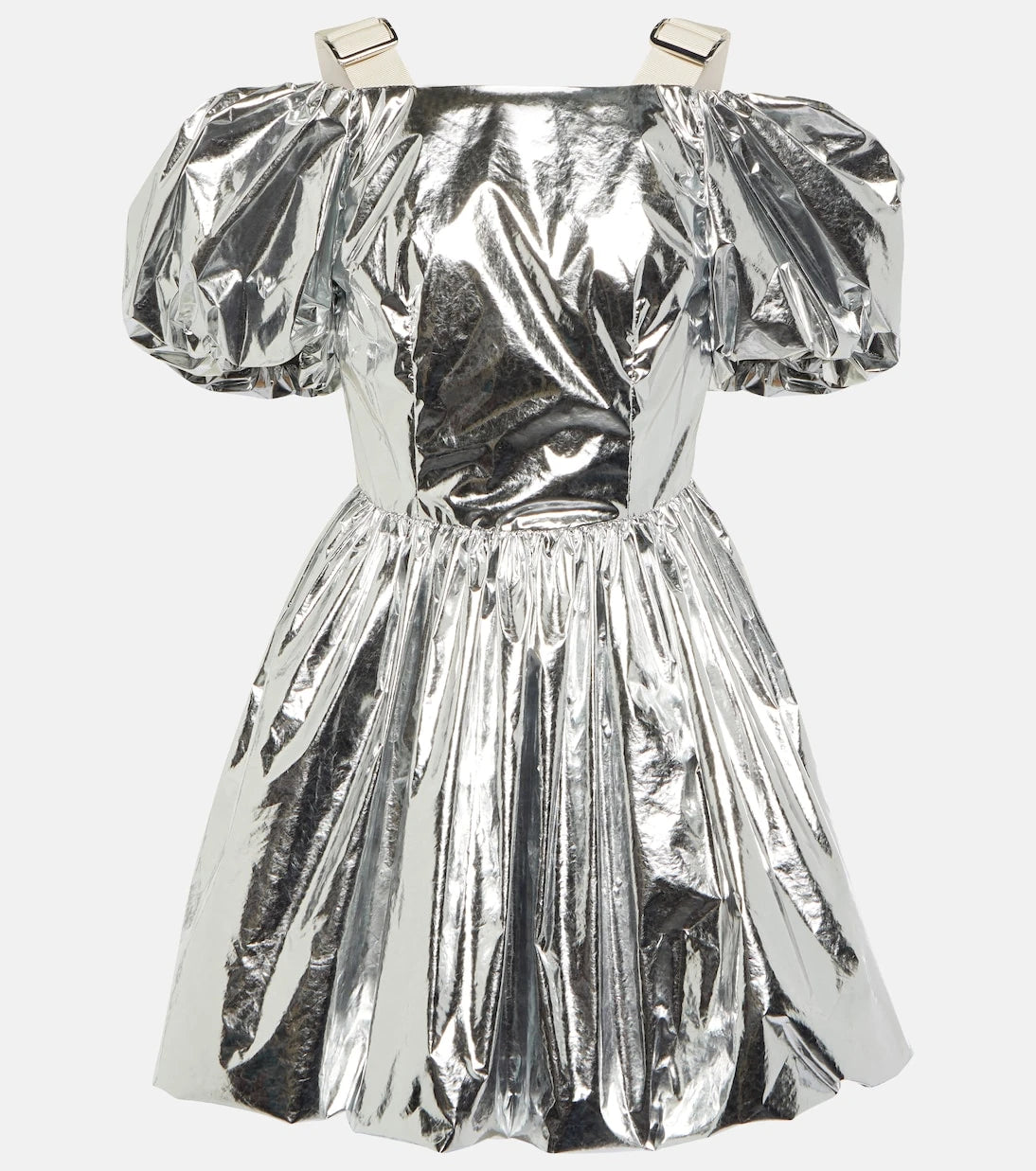 Simone Rocha - Puff-sleeve metallic minidress