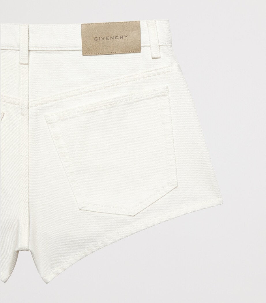Givenchy White Denim Shorts