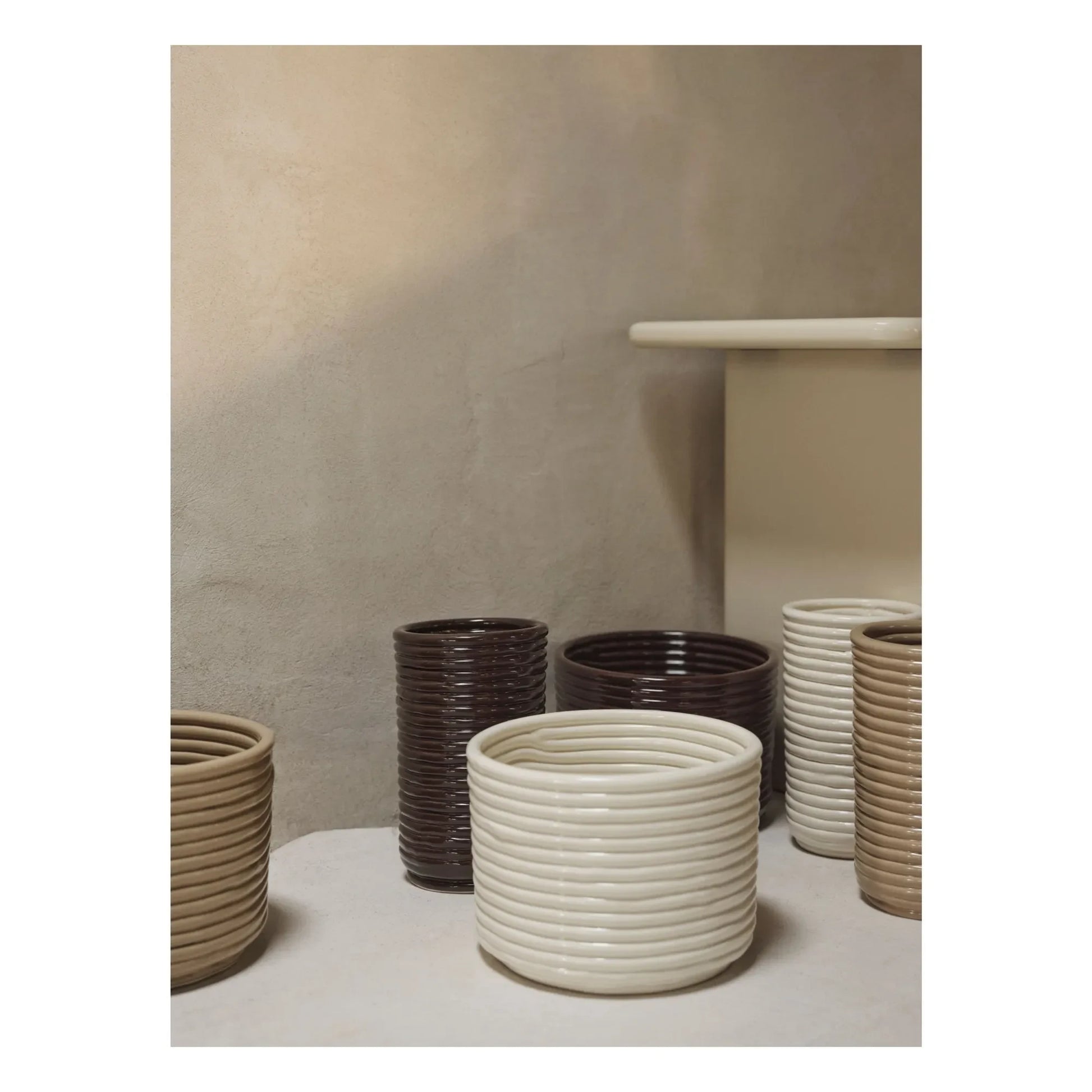 Ferm Living - Corduroy ceramic vase | Off-White