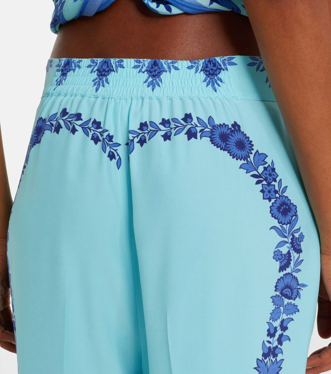 Etro - Floral silk straight pants