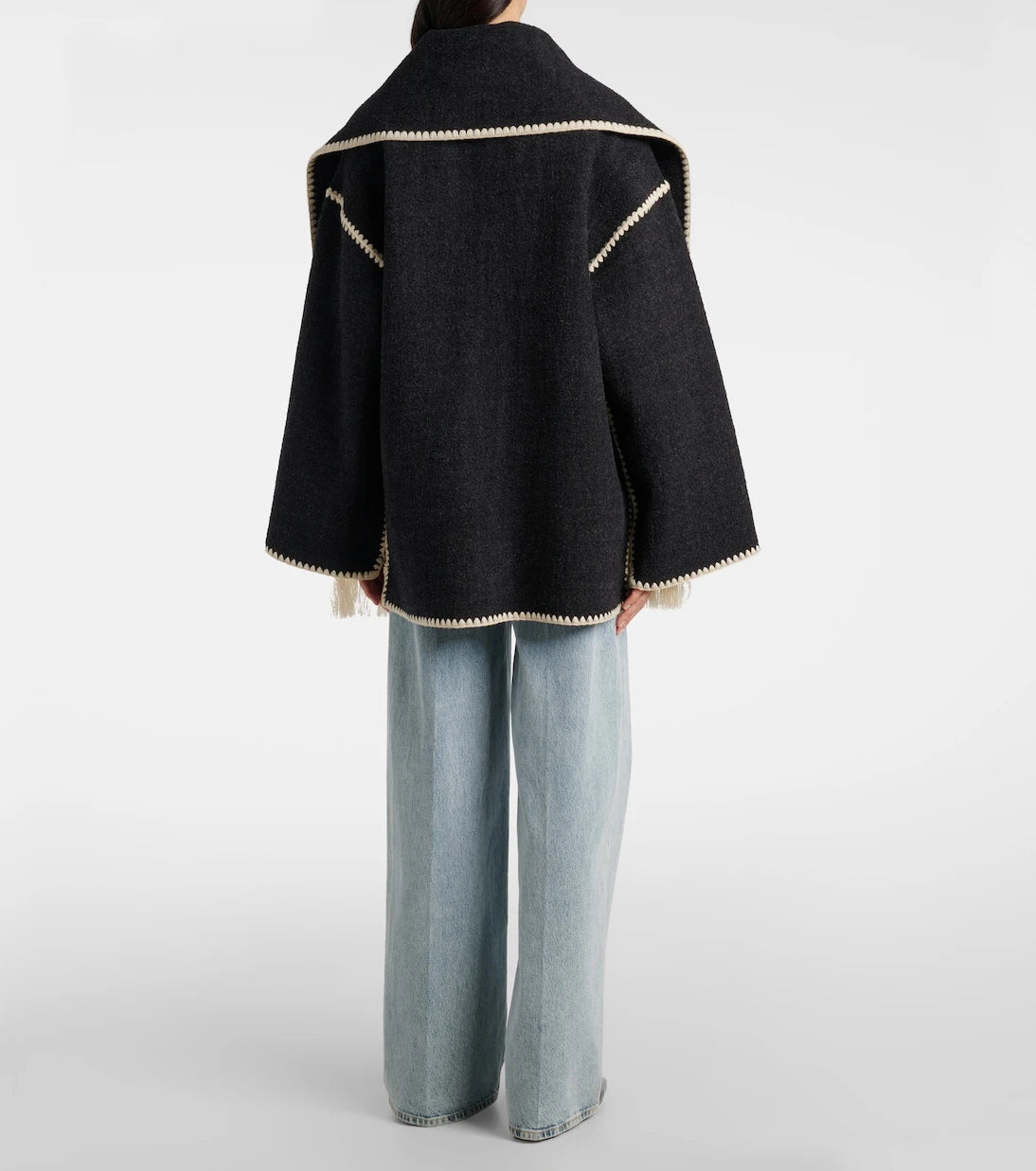 Toteme - Embroidered wool-blend scarf jacket