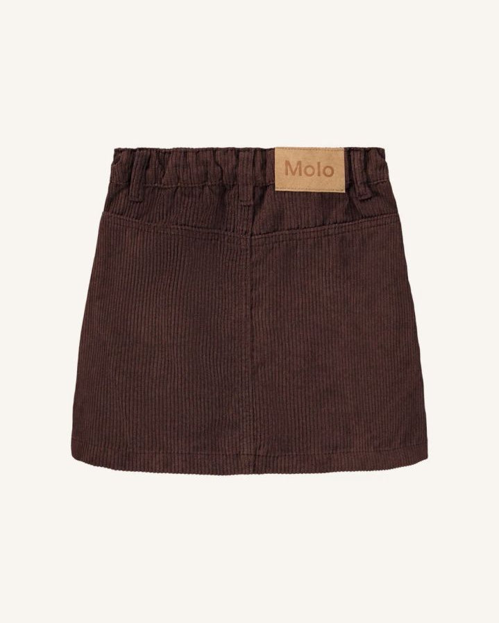 Molo - Berra Button Skirt | Brown