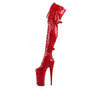 10" Heel Red Platform Lace-Up Thigh High Boots*