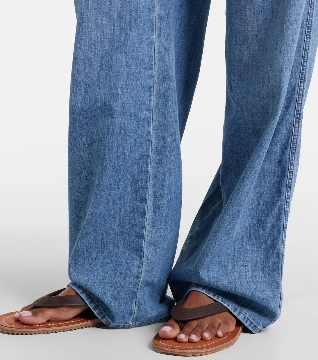 Miu Miu - Chambray wide-leg pants