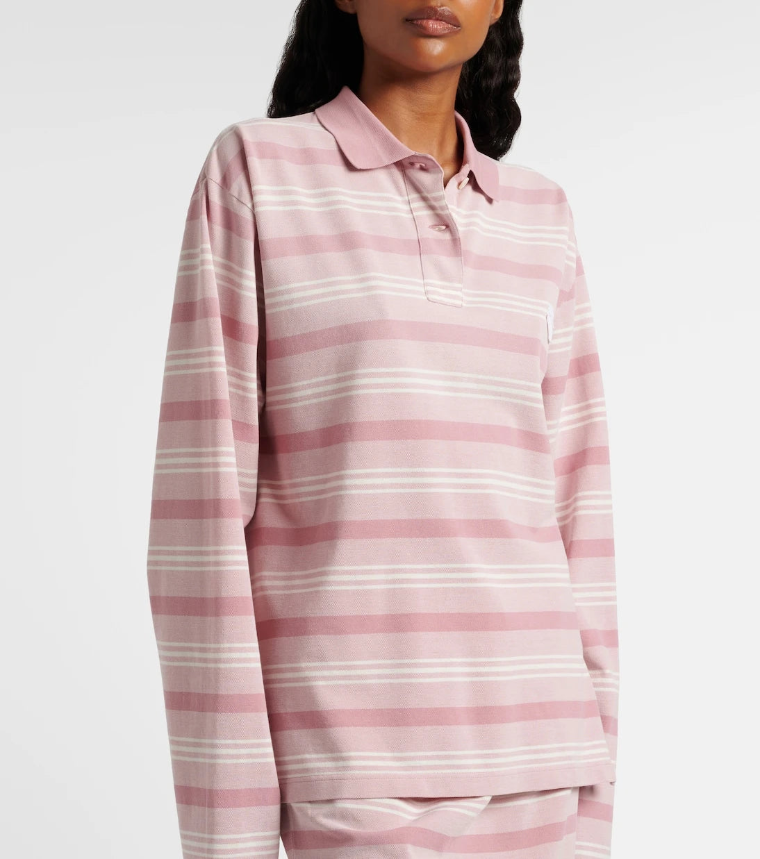 Prada - Striped cotton piqué polo shirt