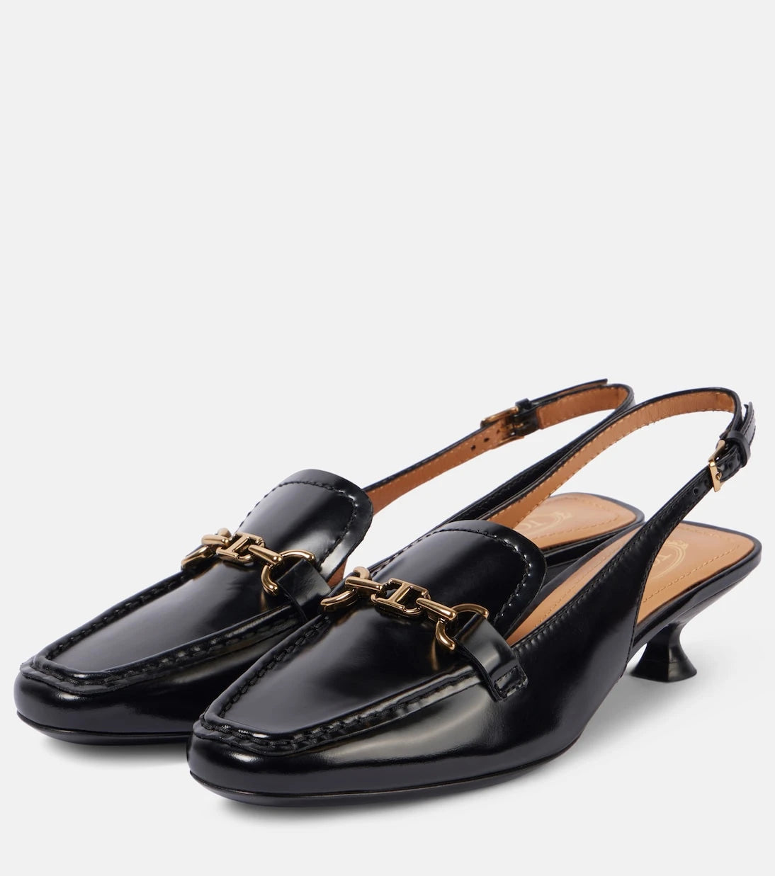 Tod's - 35 leather slingback pumps