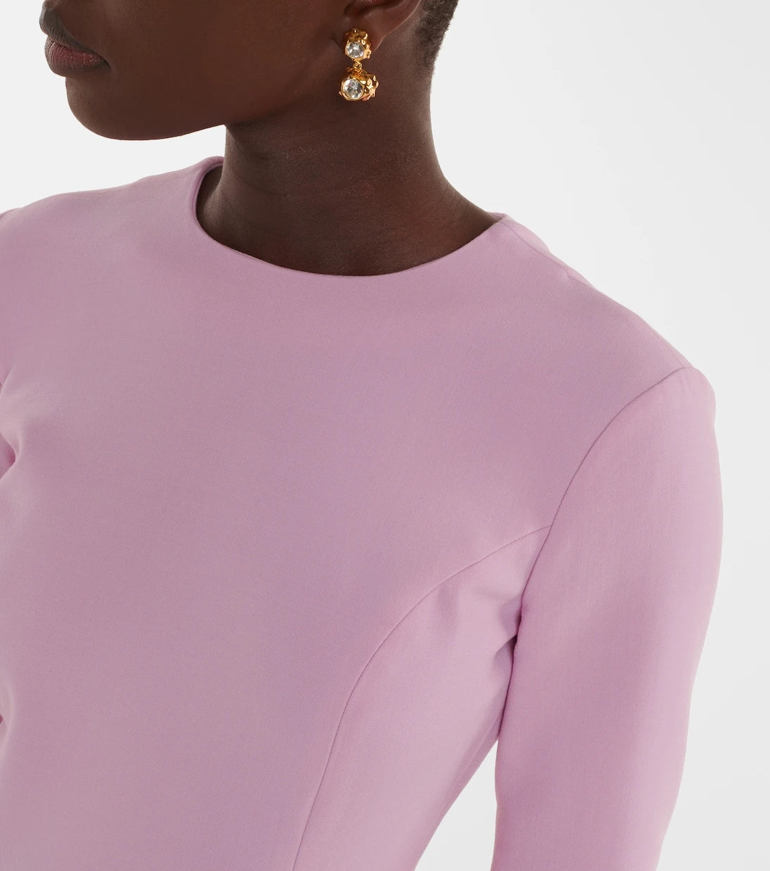 Oscar de la Renta - Asymmetric wool-blend cocktail dress